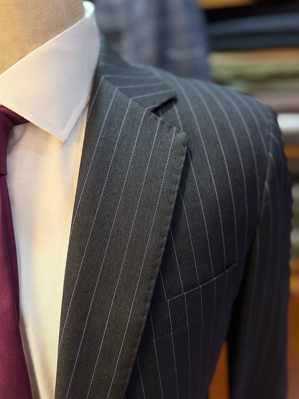 Custom bespoke suit lapel styles available at Bhambi's Custom Tailors Midtown Manhattan NYC